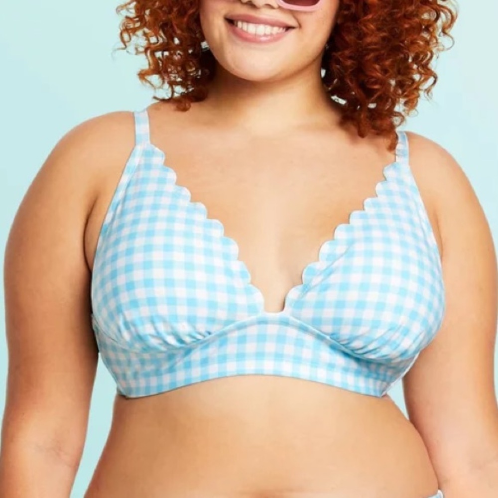 Stoney Clover Lane X Target Blue Gingham Bikini Top